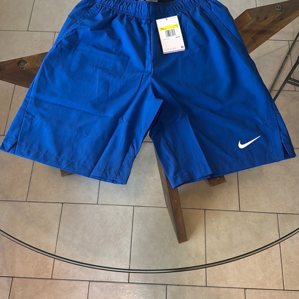 Blue Athletic Performance Shorts with Moisture-Wicking Fabric